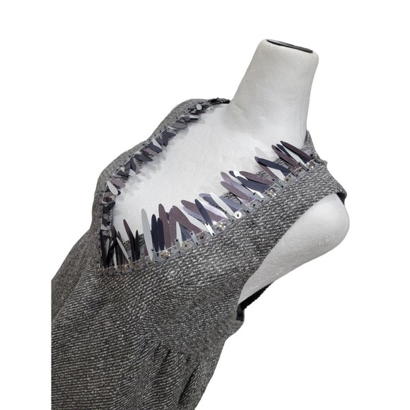 Anna Sui Target 20th Anniversary Collection Tweed Boucle Silver Dress Size Small - Picture 7 of 12